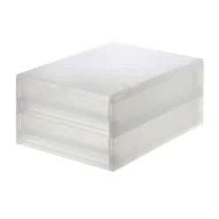 Outlet Muji 2 tiroirs en PP A4 L26 x P37 x H16.5 cm