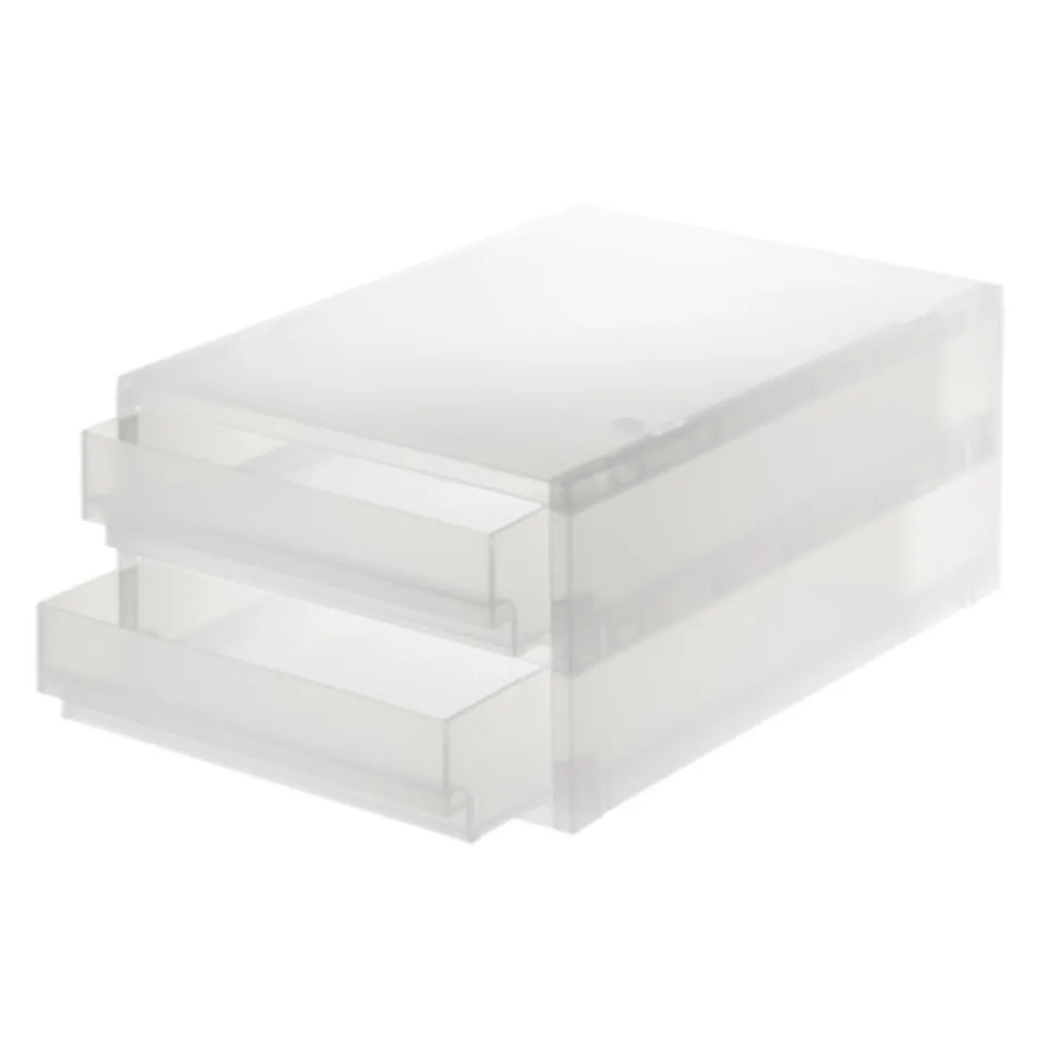 Outlet Muji 2 tiroirs en PP A4 L26 x P37 x H16.5 cm