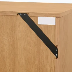 Sale Muji Armoire en noyer avec portes en verre