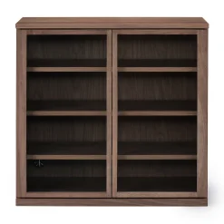 Sale Muji Armoire en noyer avec portes en verre