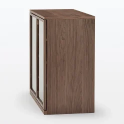 Sale Muji Armoire en noyer avec portes en verre