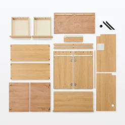 Hot Muji Armoire en noyer avec tiroirs