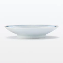 Muji Assiette en porcelaine Hasami - Motif rayures, Petite