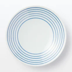 Muji Assiette en porcelaine Hasami - Motif rayures, Petite