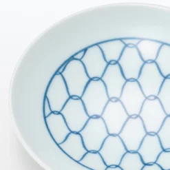 Clearance Muji Assiette en porcelaine Hasami ‐  Motif maille, Petite