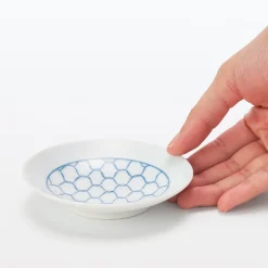 Clearance Muji Assiette en porcelaine Hasami ‐  Motif maille, Petite