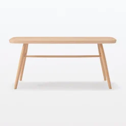 Outlet Muji Banc en hêtre massif à pieds arrondis