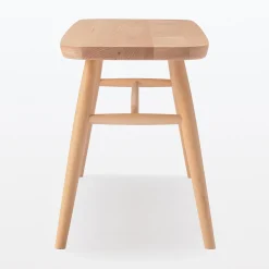 Outlet Muji Banc en hêtre massif à pieds arrondis