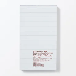 Online Muji Bloc-notes coloré à lignes horizontales, Petit