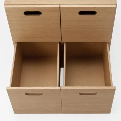 Best Muji Bloc‐tiroir en chêne ‐ 4 tiroirs (Dont Eco‐part. 0,82 €)
