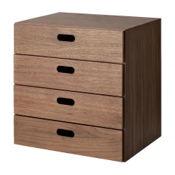 Best Muji Bloc‐tiroir en noyer ‐ 4 tiroirs horizontaux (Dont Eco‐part. 0,82 €)