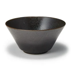 Sale Muji Bol à nouilles Mino Ware ‐ Glaçure noire