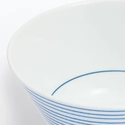 Outlet Muji Bol à riz en porcelaine Hasami ‐  Motif rayures, Petite