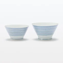 Outlet Muji Bol à riz en porcelaine Hasami ‐  Motif rayures, Petite