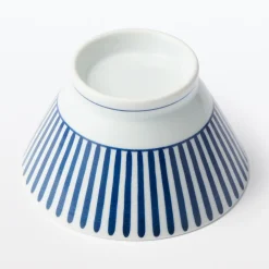 Outlet Muji Bol à riz en porcelaine Hasami ‐ Motif rayures éventail, Petite