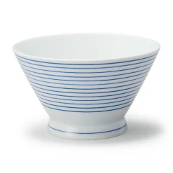 Muji Bol à riz en porcelaine Hasami - Motif rayures, Grande