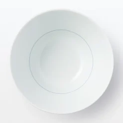 Muji Bol à riz en porcelaine Hasami - Motif rayures, Grande