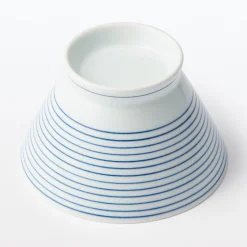 Muji Bol à riz en porcelaine Hasami - Motif rayures, Grande