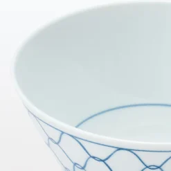 Hot Muji Bol à riz en porcelaine Hasami - Motif maille, Grande