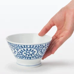 Outlet Muji Bol à riz en porcelaine Hasami - Motif arabesque, Grande