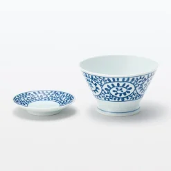 Outlet Muji Bol à riz en porcelaine Hasami - Motif arabesque, Grande