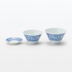 Outlet Muji Bol à riz en porcelaine Hasami - Motif arabesque, Grande