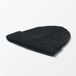 Muji Bonnet unisexe en laine côtelée antidémangeaisons