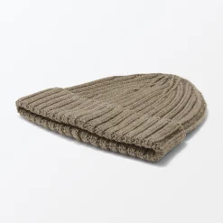 Muji Bonnet unisexe en laine côtelée antidémangeaisons