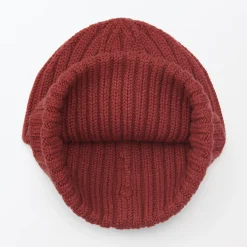 Muji Bonnet unisexe en laine côtelée antidémangeaisons