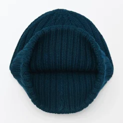 Muji Bonnet unisexe en laine côtelée antidémangeaisons