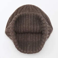 Muji Bonnet unisexe en laine côtelée antidémangeaisons