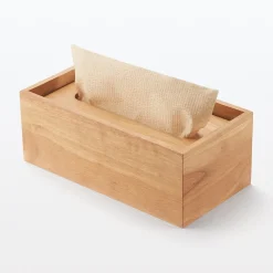 Muji Boîte à mouchoirs en bois 24.5 x 12 x 9 cm