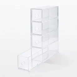 Muji Boîte 4 tiroirs en acrylique L6.7X P17.5X H25cm
