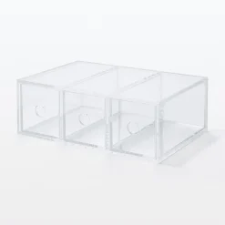 Clearance Muji Boîte acrylique 3 tiroirs L8.6X P17X H25.2cm
