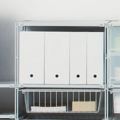 Best Muji Boîte archive grise en biais large en PP L15X P31.8X H27.6cm