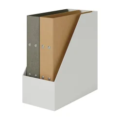 Best Muji Boîte archive grise en biais large en PP L15X P31.8X H27.6cm