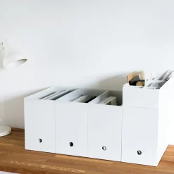 New Muji Boîte archive grise large en PP L15X P32X H24cm