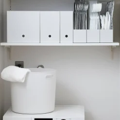 Muji Boîte archives grise en biais en PP L10X P27.7X 31.6cm