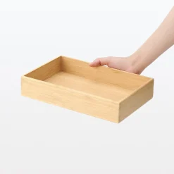Muji Boîte de rangement en bambou L17X P26X H5.5cm