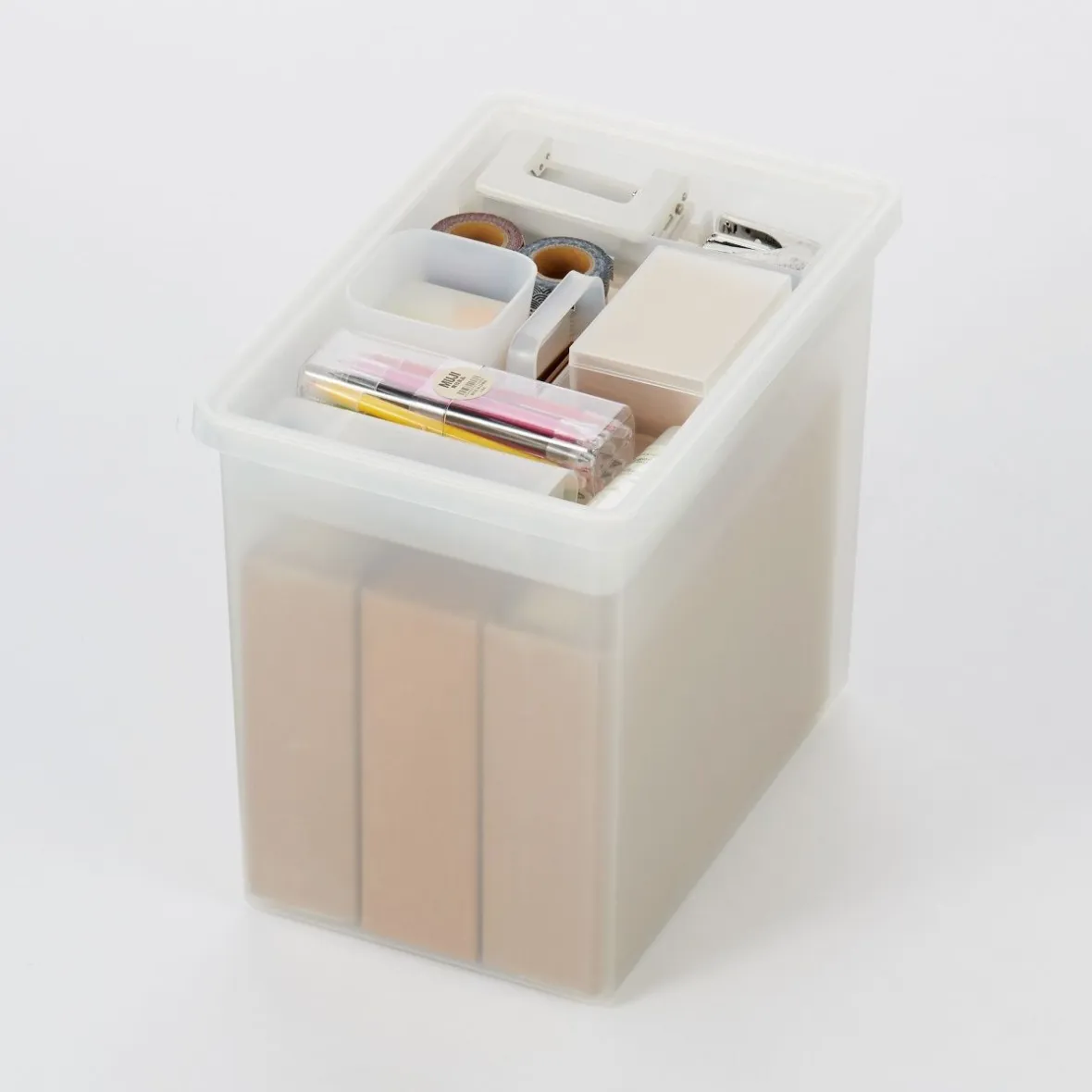 Sale Muji Boîte de rangement ouverte en PP ‐ 25cm L