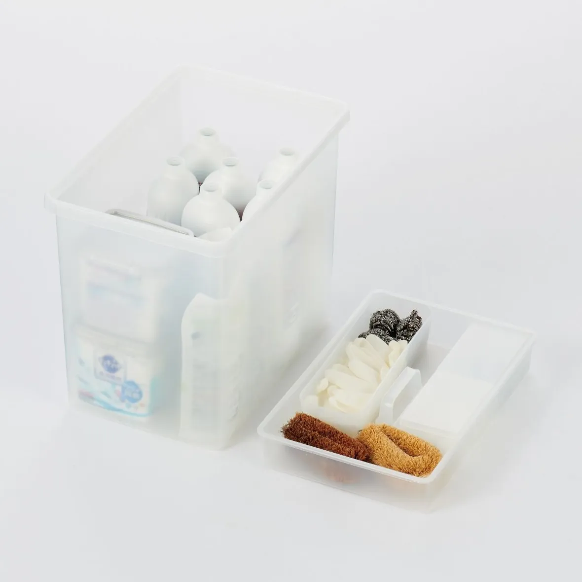 Sale Muji Boîte de rangement ouverte en PP ‐ 25cm L