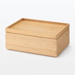 Best Muji Boîte empilable en bambou, 26 x 18.5 x 8.5 cm