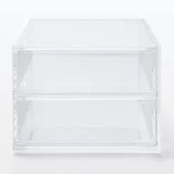 Outlet Muji Boîte en acrylique 2 tiroirs L17.5X P13X H9.5cm