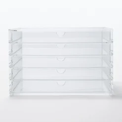 Clearance Muji Boîte en acrylique 5 tiroirs L25.5X P17X H16cm