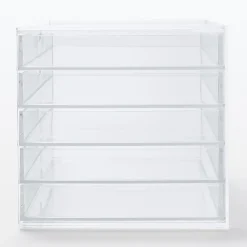 Clearance Muji Boîte en acrylique 5 tiroirs L25.5X P17X H16cm