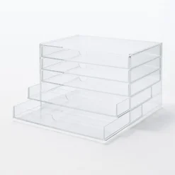 Clearance Muji Boîte en acrylique 5 tiroirs L25.5X P17X H16cm