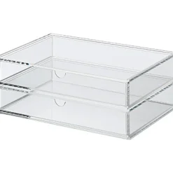 New Muji Boîte en acrylique 2 tiroirs L25.6X P16.8X H9.5cm