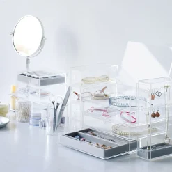 New Muji Boîte en acrylique 2 tiroirs L25.6X P16.8X H9.5cm