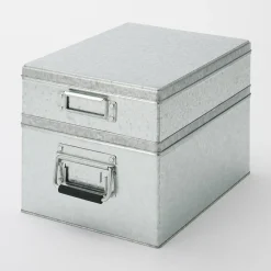 Outlet Muji Boîte en métal galvanisé L