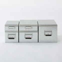 Outlet Muji Boîte en métal galvanisé L